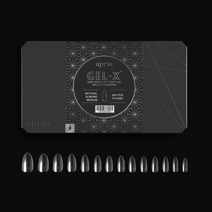 Gel-X® Natural Almond Tips Boxes - Pro (600pcs) Medium