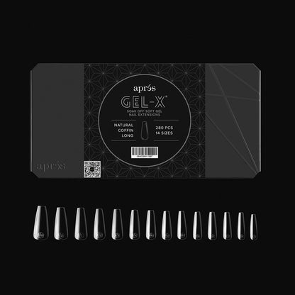 Gel-X® Natural Coffin Tips Boxes - Mini (280pcs) Long