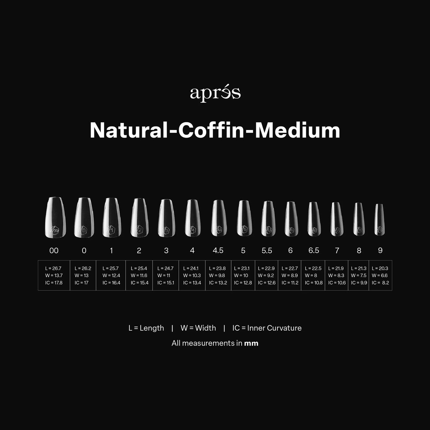 Gel-X® Natural Coffin Tips Boxes - Mini (280pcs) Medium