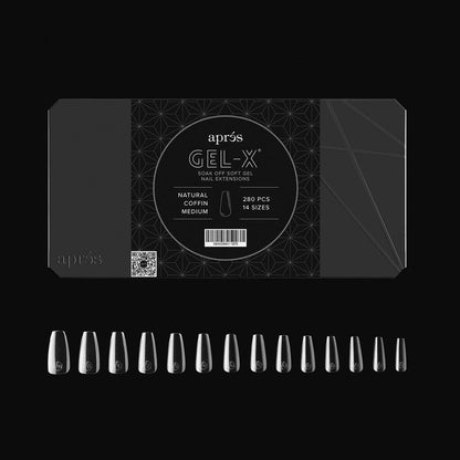 Gel-X® Natural Coffin Tips Boxes - Mini (280pcs) Medium