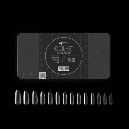 Gel-X® Natural Round Tips Boxes - Mini (280pcs) Long