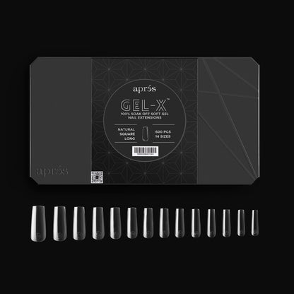 Gel-X® Natural Square Tips Boxes - Pro (600pcs) Long