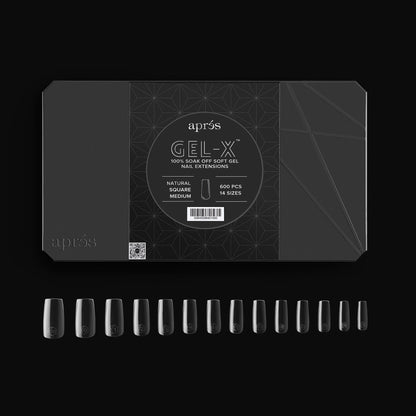 Gel-X® Natural Square Tips Boxes - Pro (600pcs) Medium